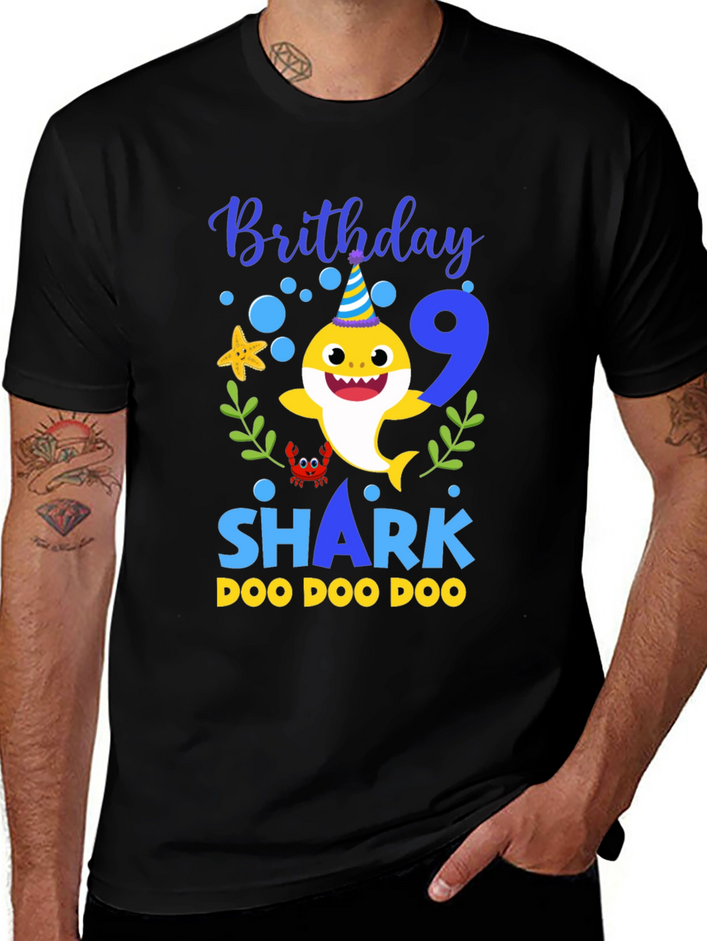 Baby Shark Birthday T-Shirt - Number 9