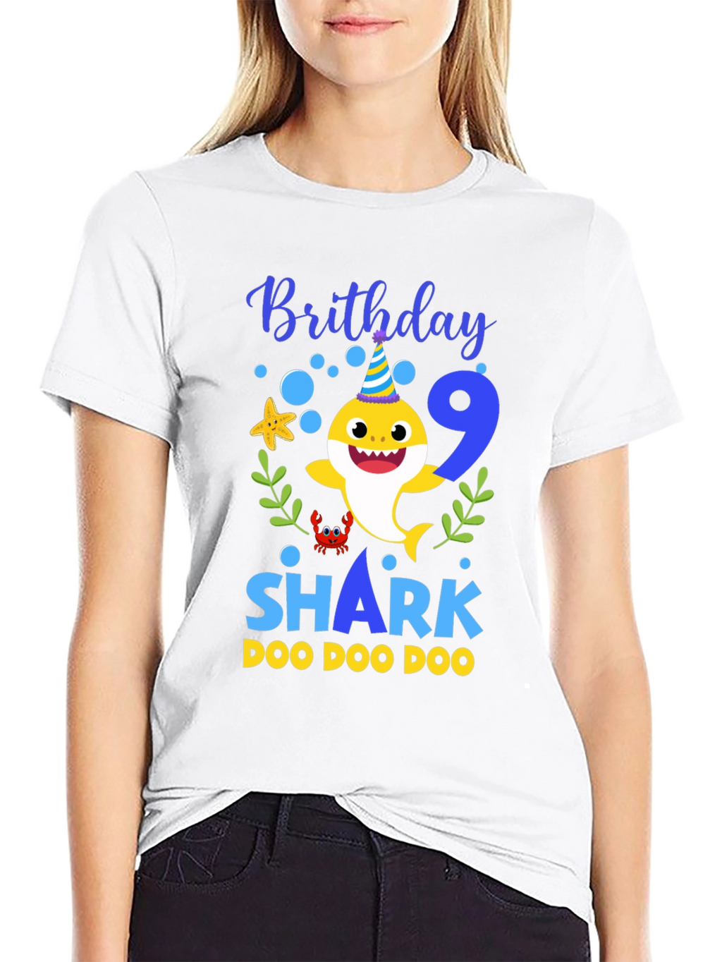 Baby Shark Birthday T-Shirt - Number 9