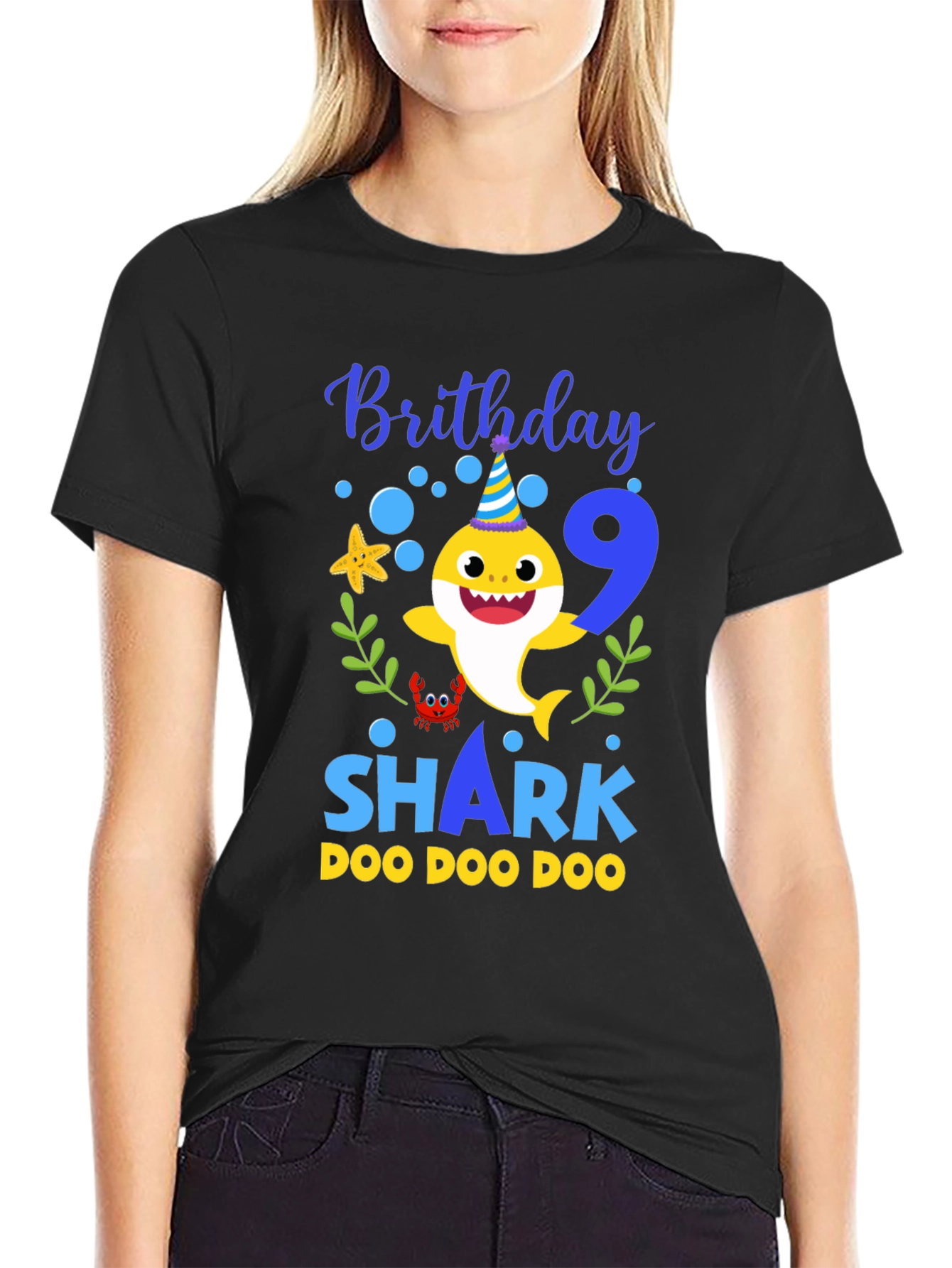 Baby Shark Birthday T-Shirt - Number 9
