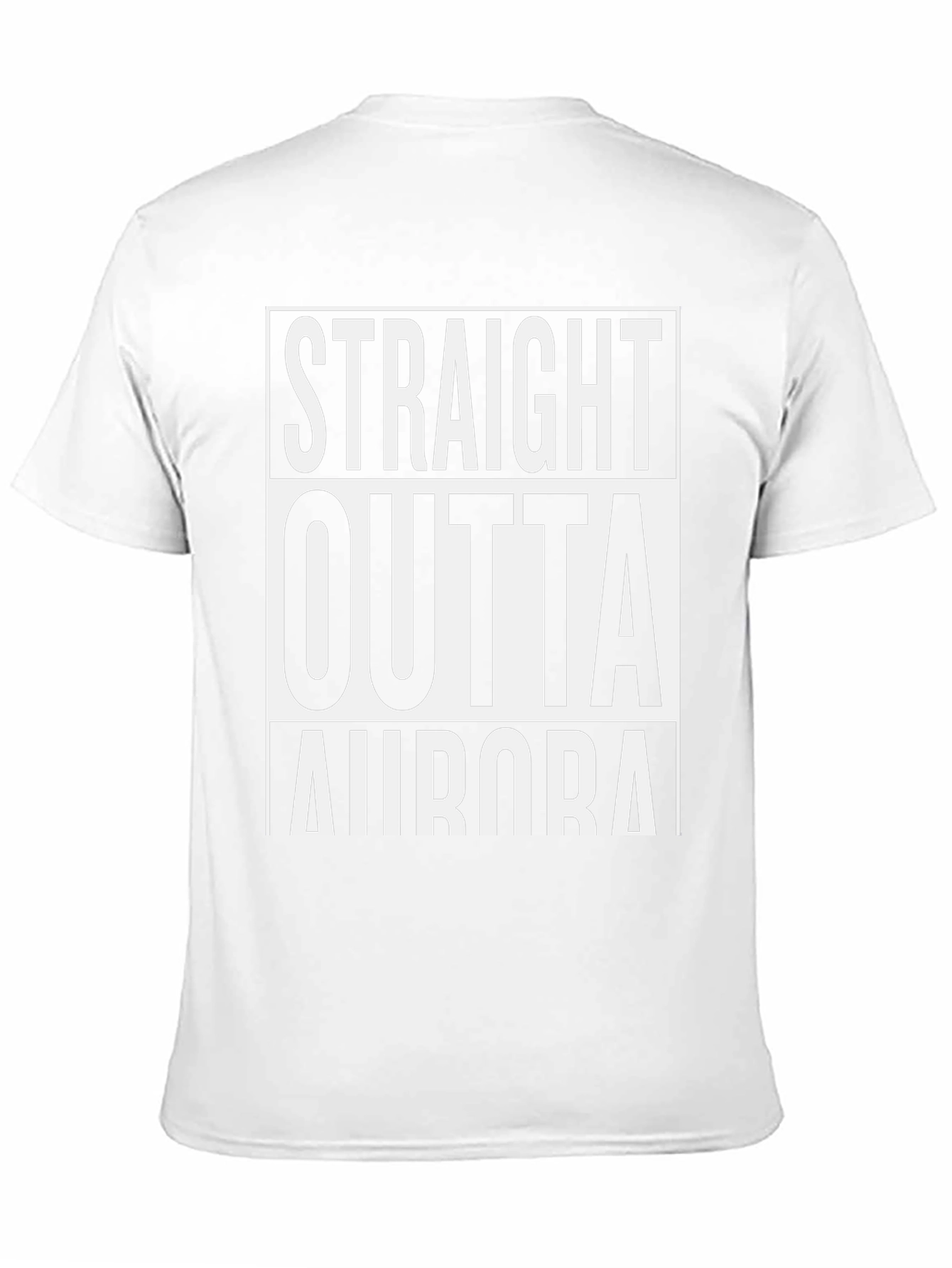 Straight Outta Aurora Graphic Tee - Black Cotton