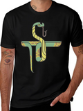 Snake Pi Symbol Graphic T-Shirt - Cool Math Design