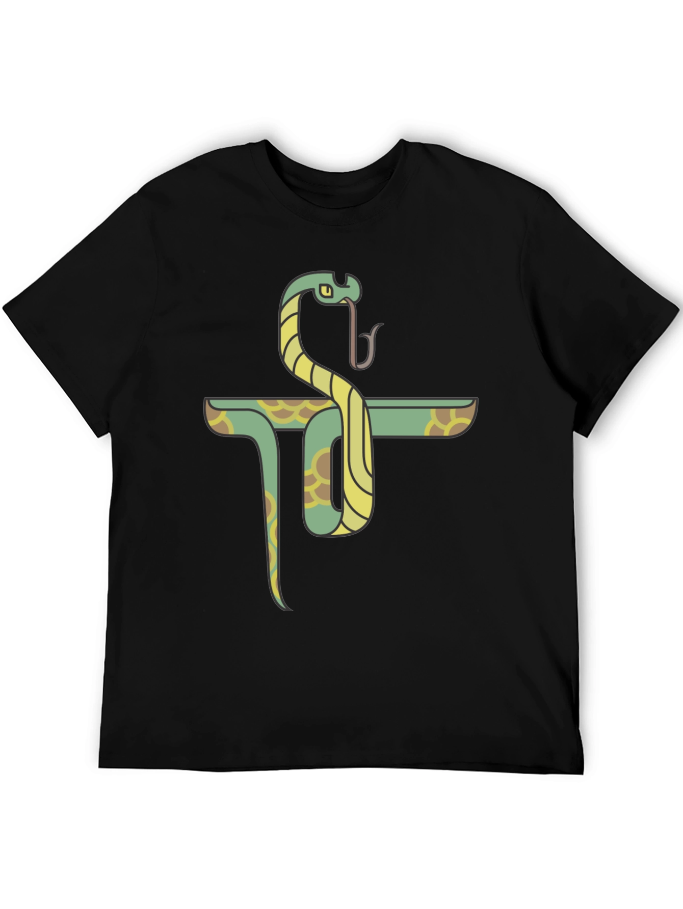 Snake Pi Symbol Graphic T-Shirt - Cool Math Design