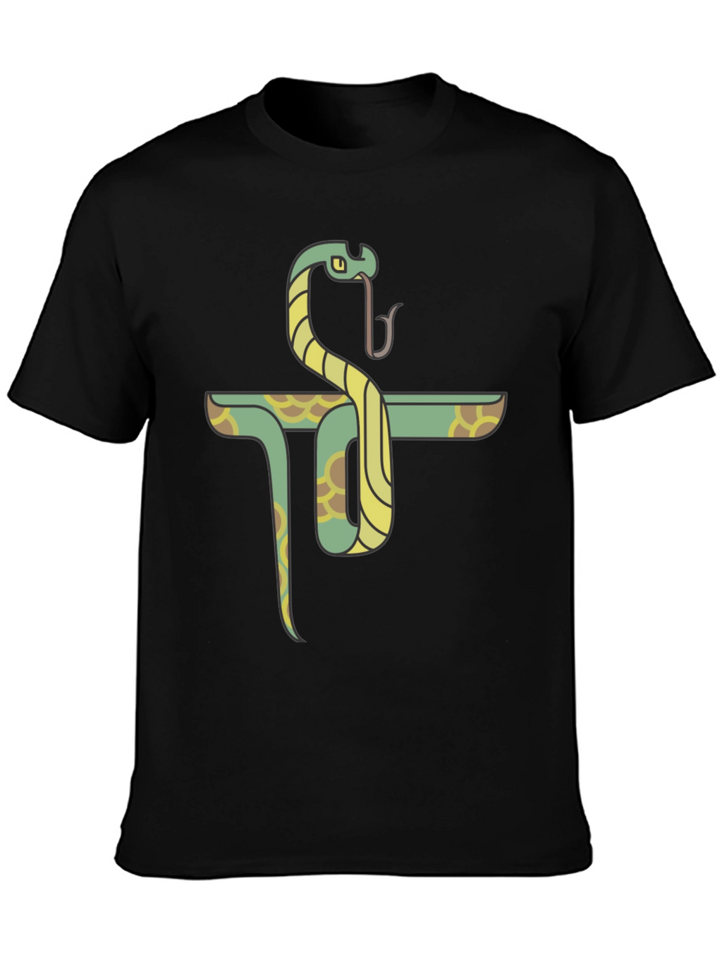 Snake Pi Symbol Graphic T-Shirt - Cool Math Design