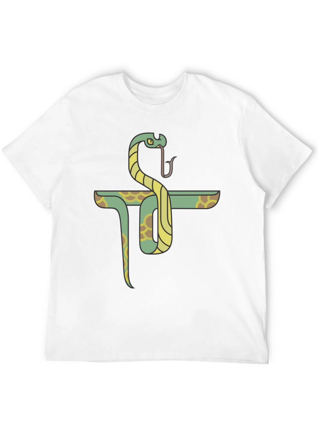 Snake Pi Symbol Graphic T-Shirt - Cool Math Design