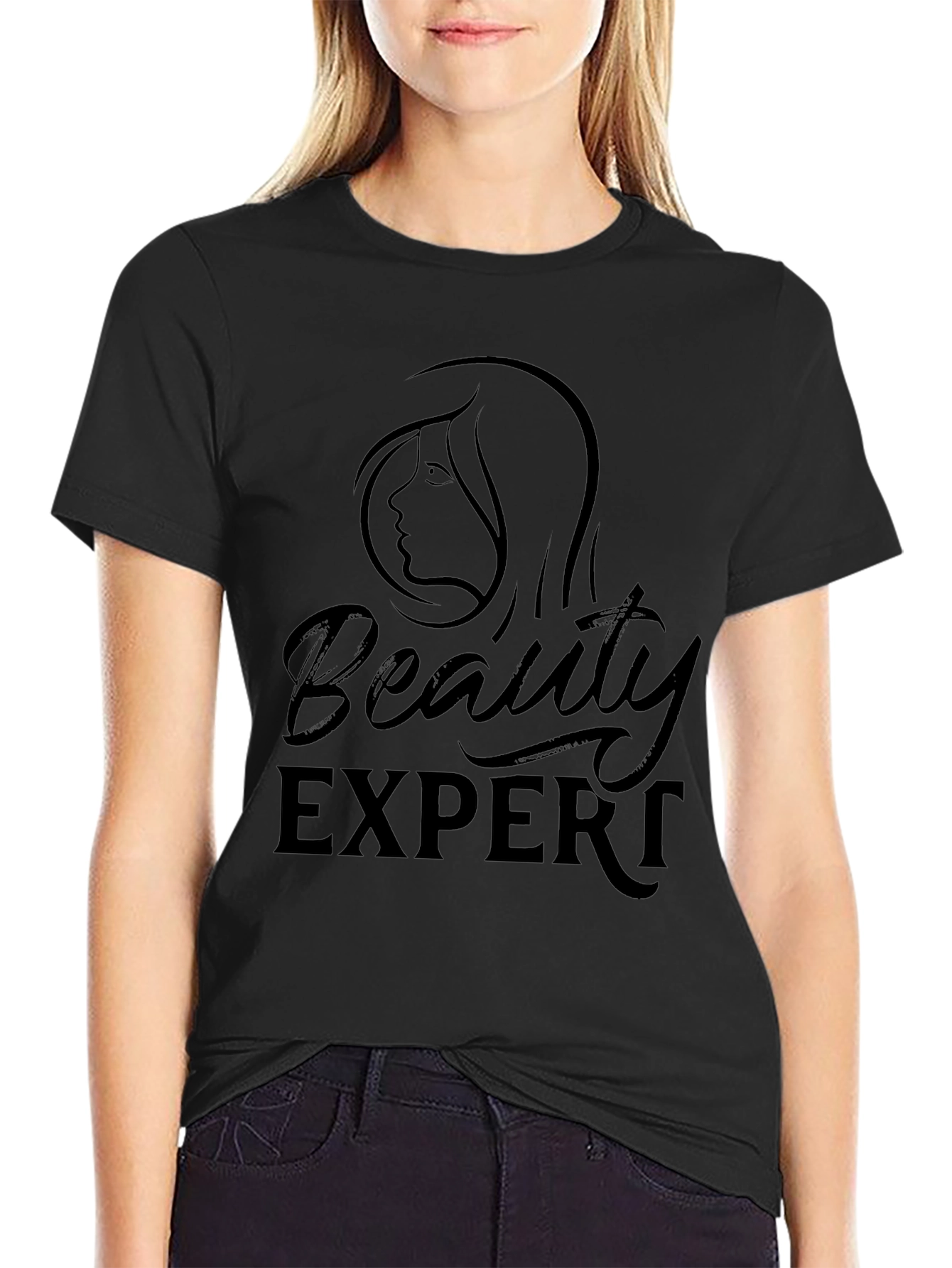 Beauty Expert Black Graphic Tee