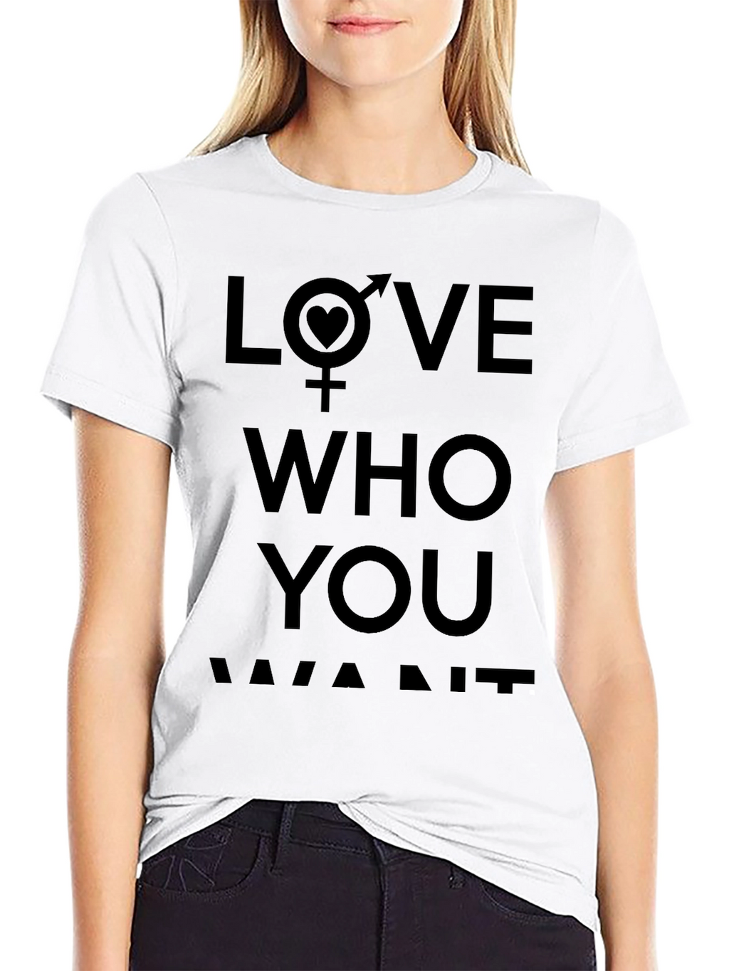 Love Who You Want Black T-Shirt
