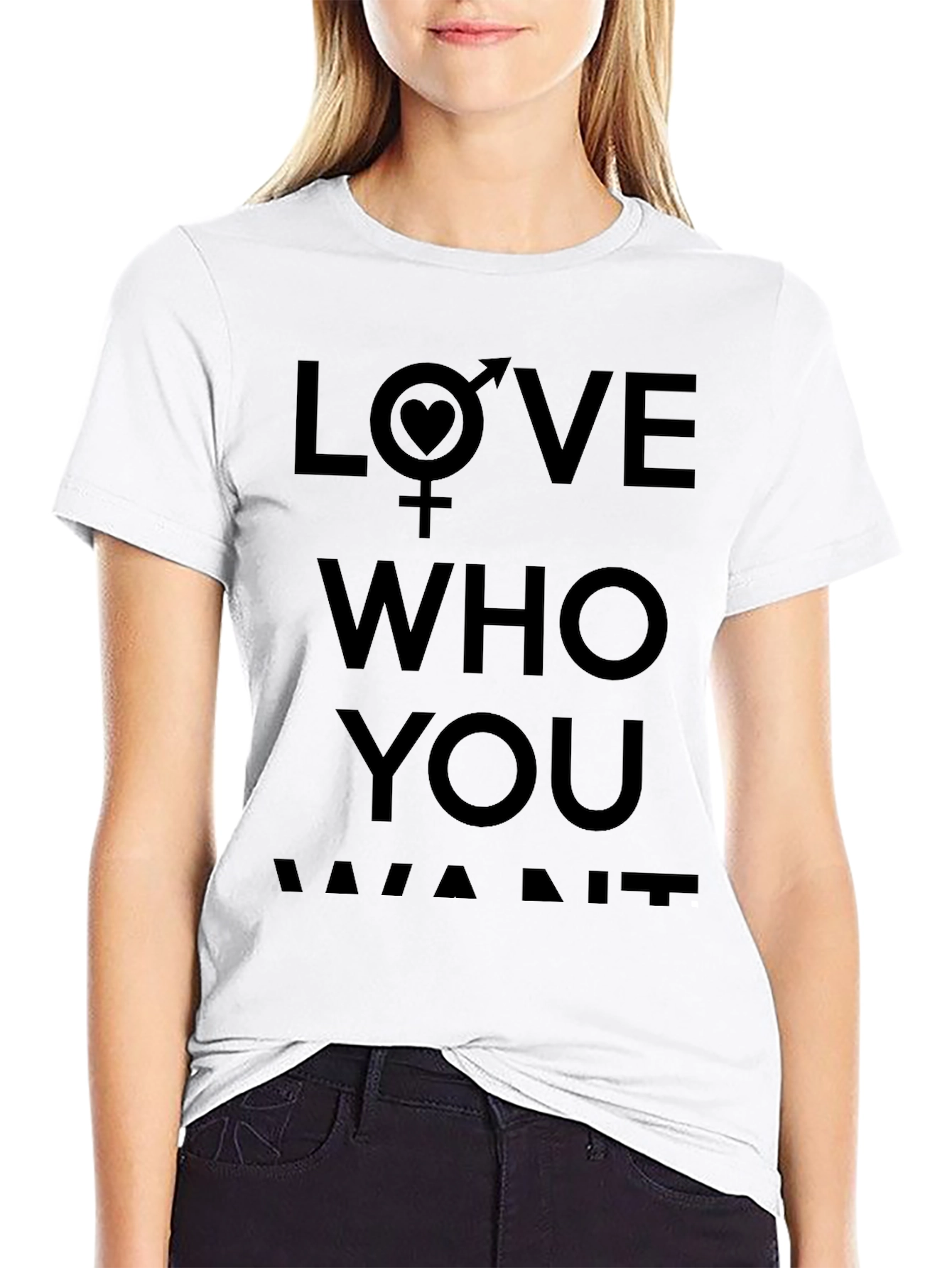 Love Who You Want Black T-Shirt