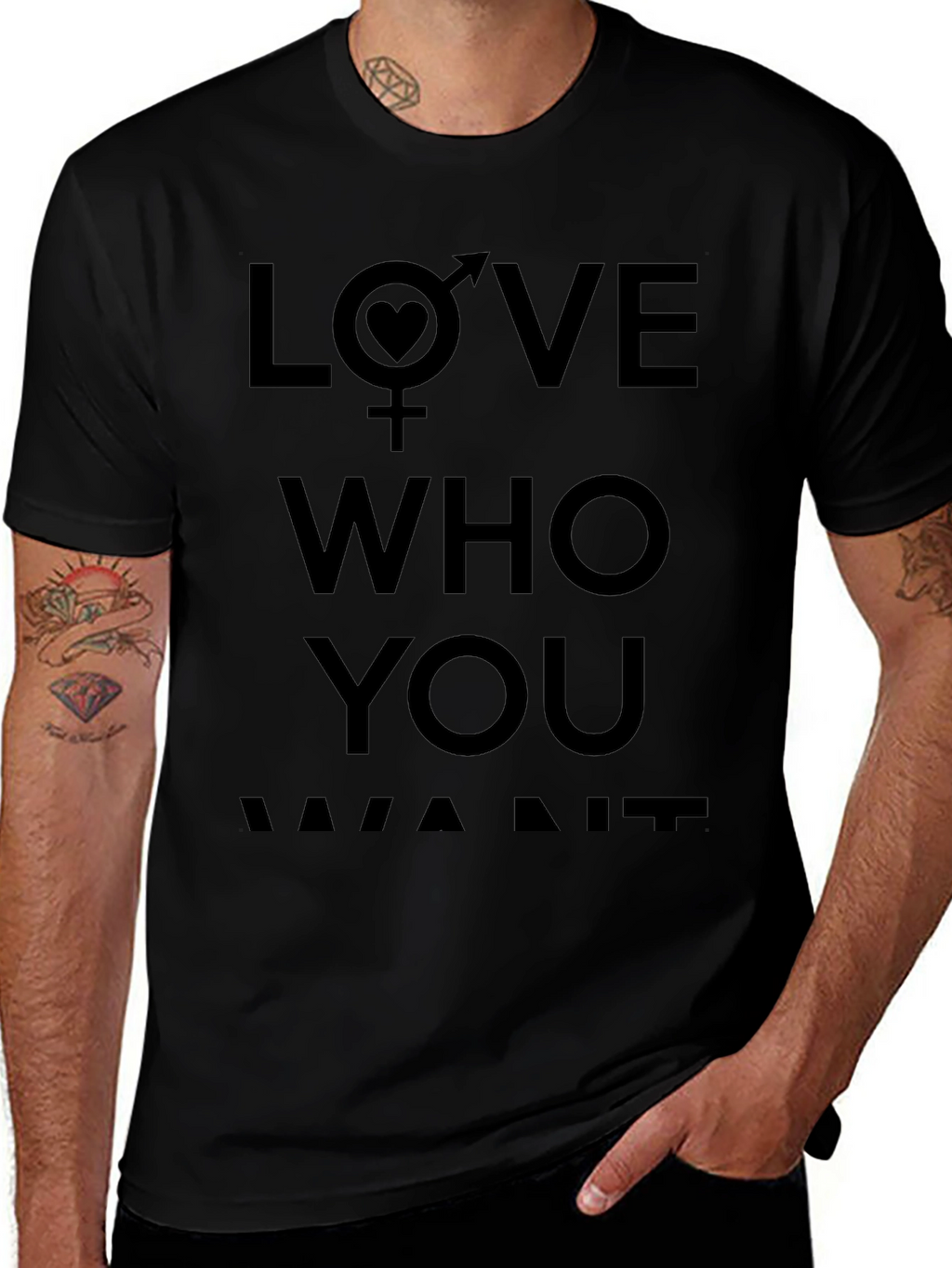 Love Who You Want Black T-Shirt