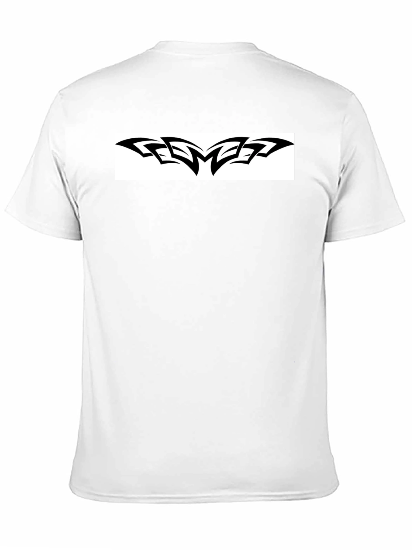 Black Graphic Tee - Bold Tribal Design