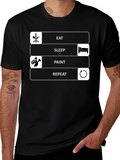 Eat Sleep Paint Repeat Graphic Tee