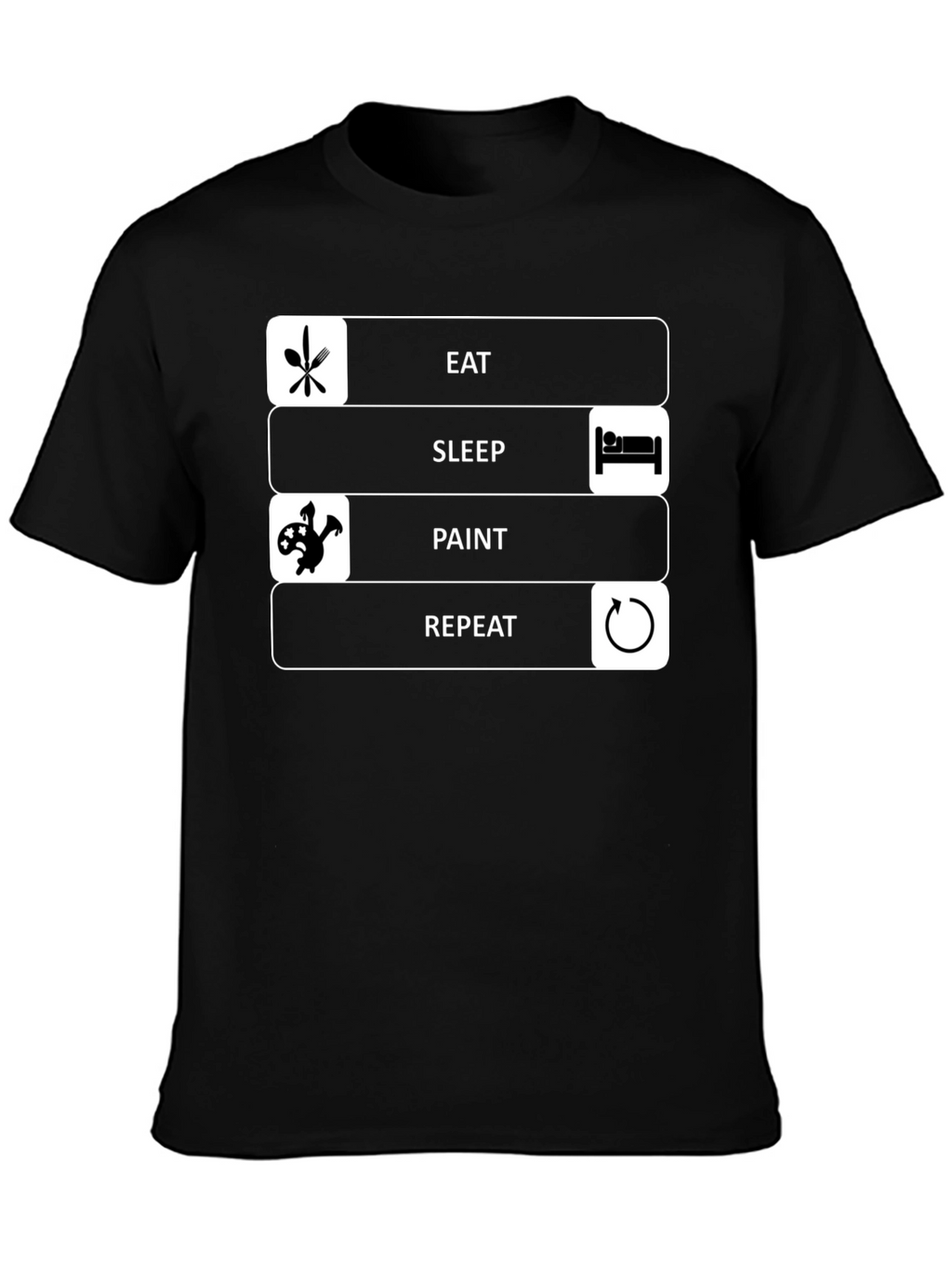 Eat Sleep Paint Repeat Graphic Tee