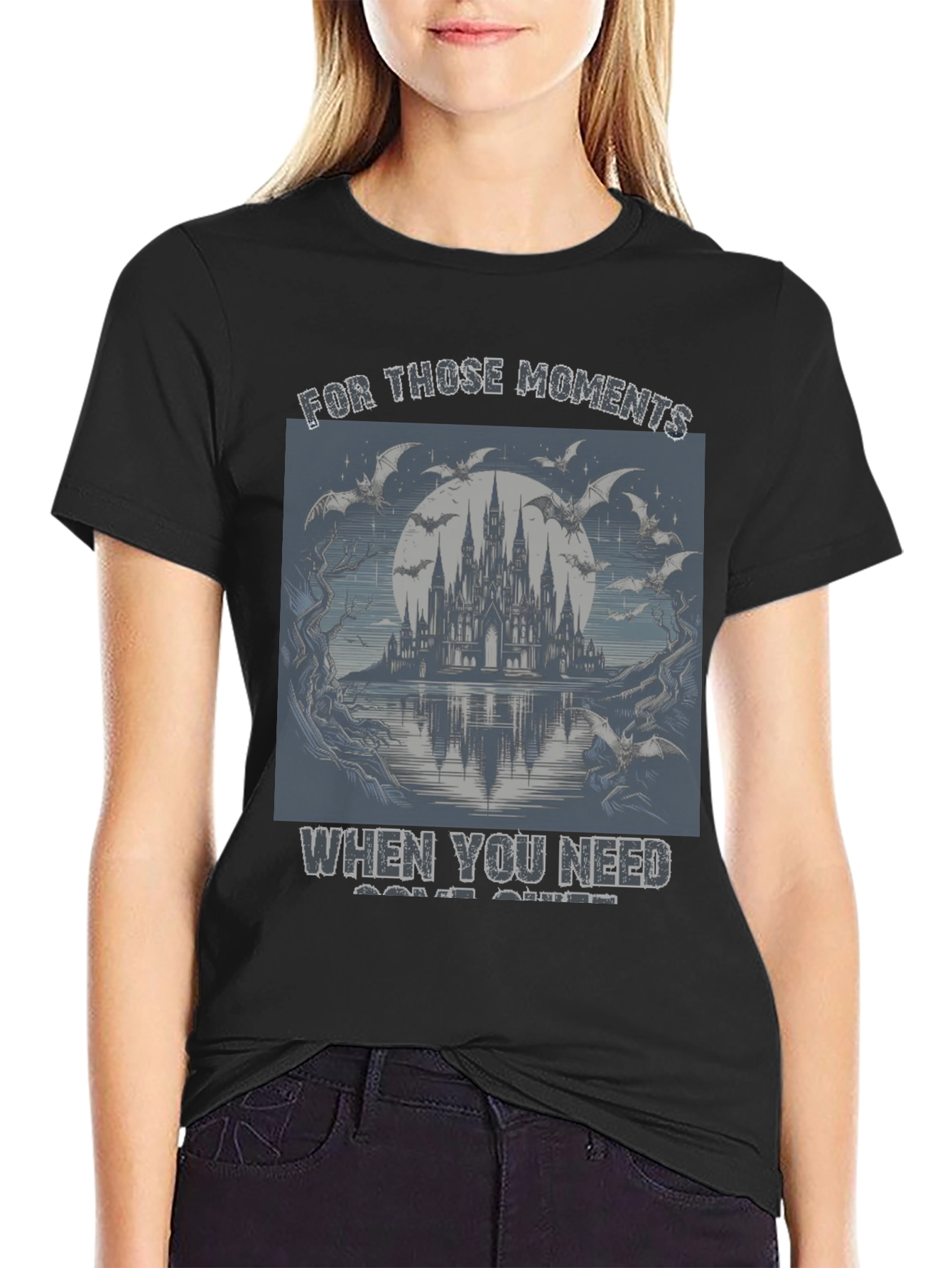 Gothic Castle Bats T-Shirt - For Those Moments You Need