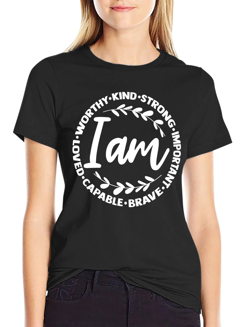 I Am Worthy Kind Strong Graphic Tee