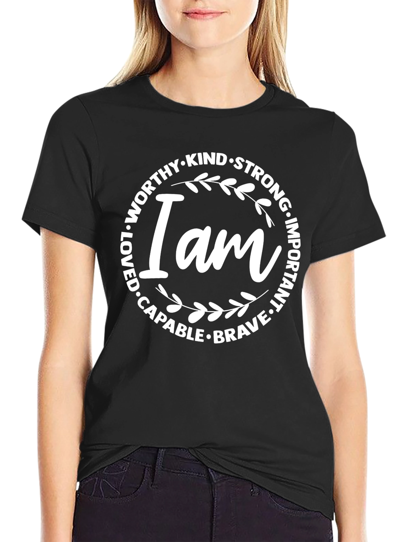 I Am Worthy Kind Strong Graphic Tee
