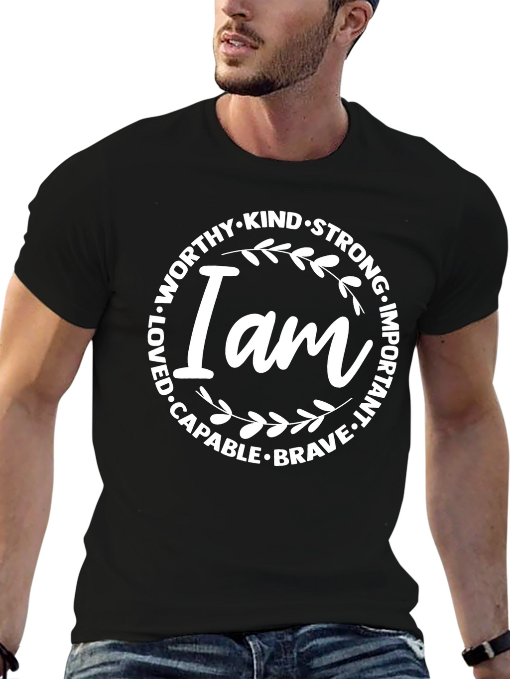 I Am Worthy Kind Strong Graphic Tee
