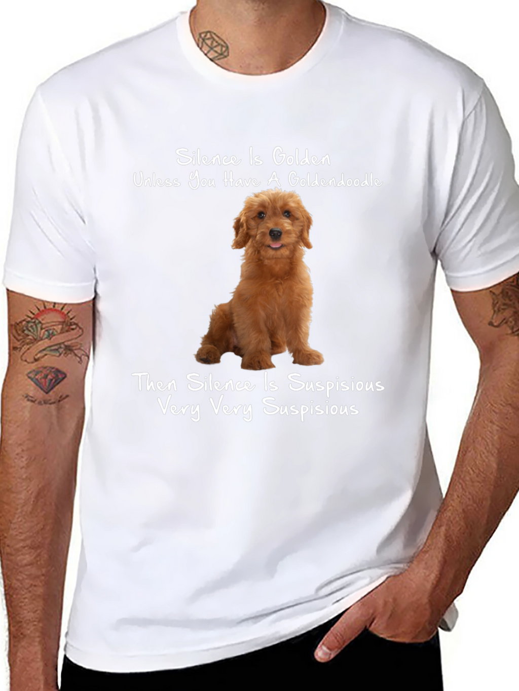 Goldendoodle Silence Humor T-Shirt