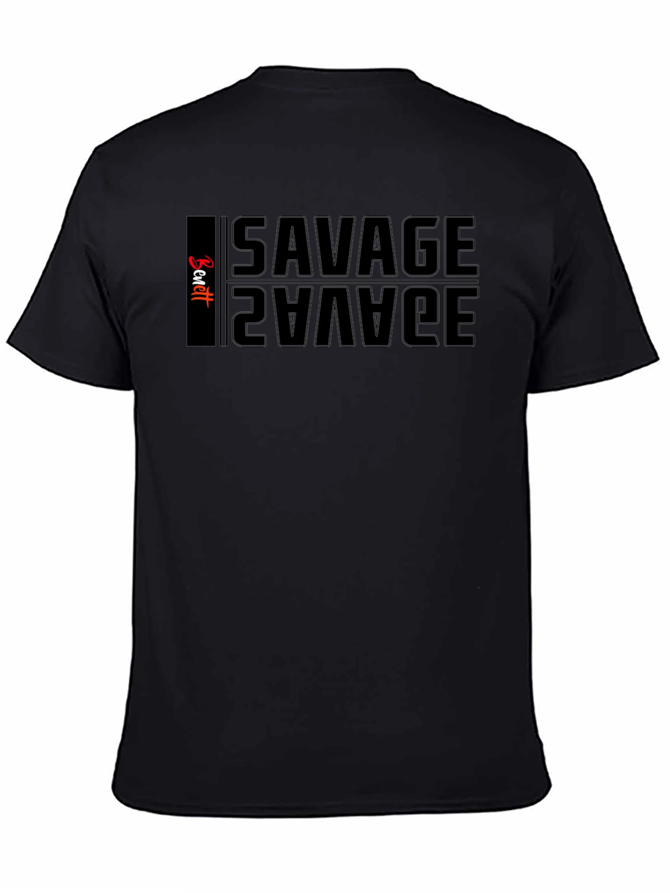 Savage Reflective Graphic Tee - Mens Black T-Shirt