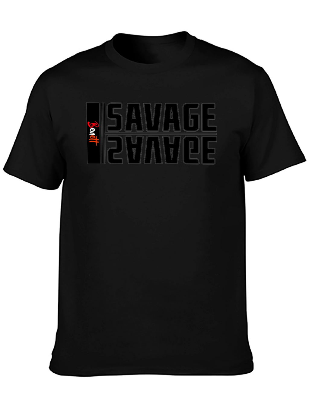 Savage Reflective Graphic Tee - Mens Black T-Shirt