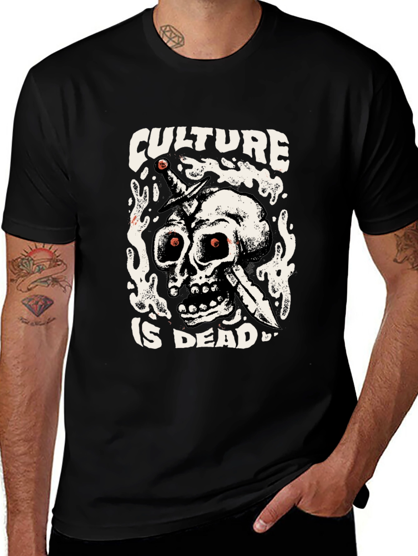 Culture is Dead Graphic T-Shirt - Black