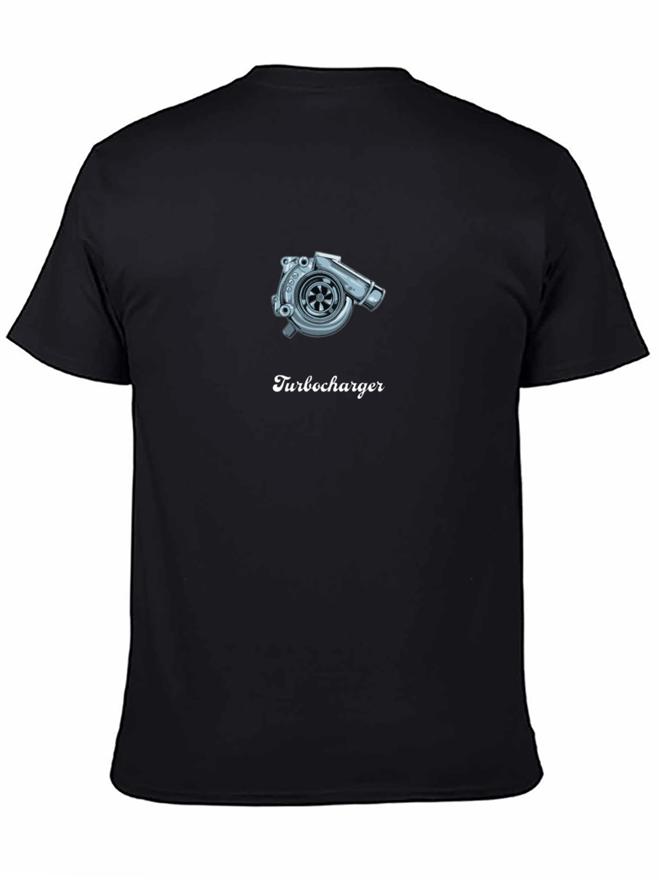 Turbocharger Graphic Tee - Black Cotton T-Shirt