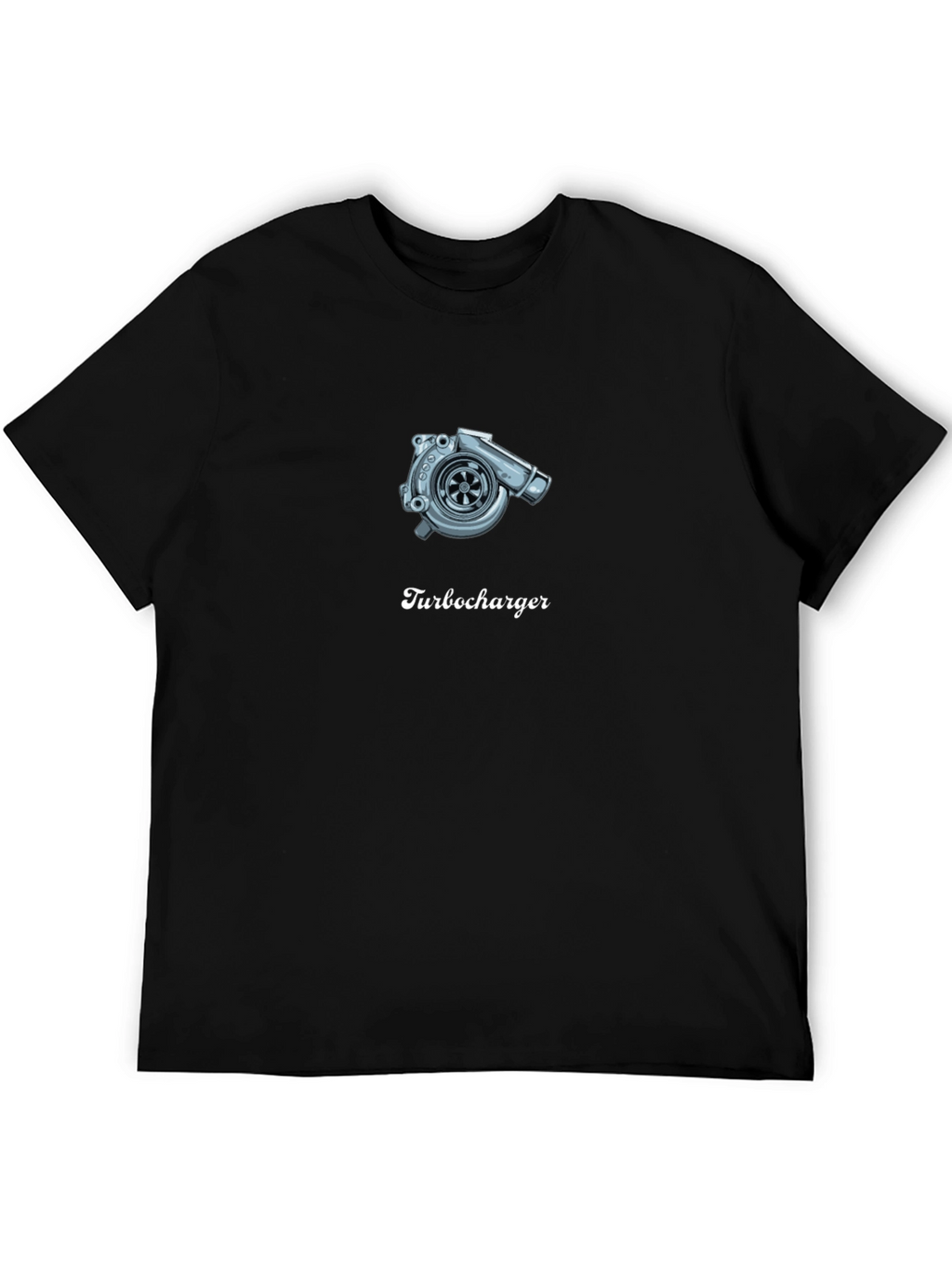 Turbocharger Graphic Tee - Black Cotton T-Shirt