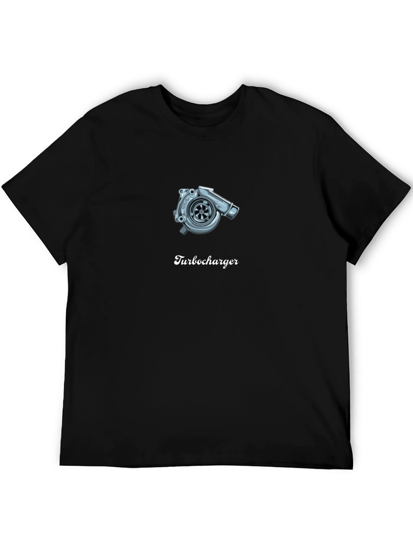 Turbocharger Graphic Tee - Black Cotton T-Shirt