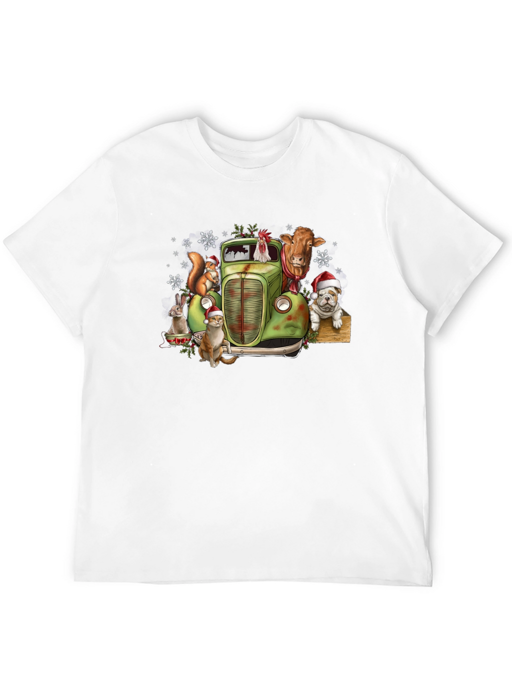 Festive Farm Animal Truck Graphic Tee