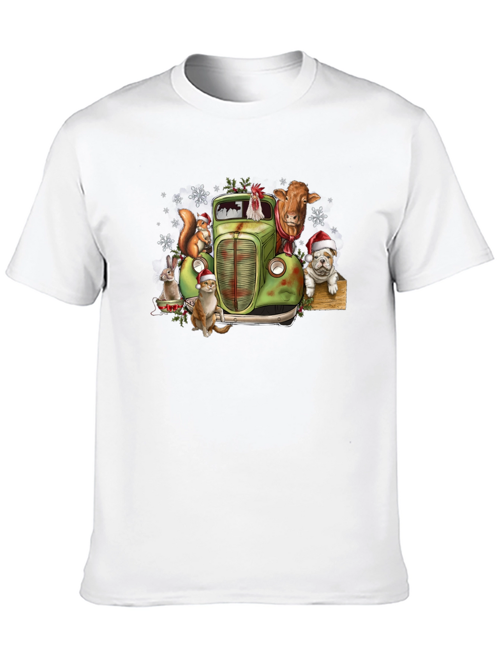Festive Farm Animal Truck Graphic Tee