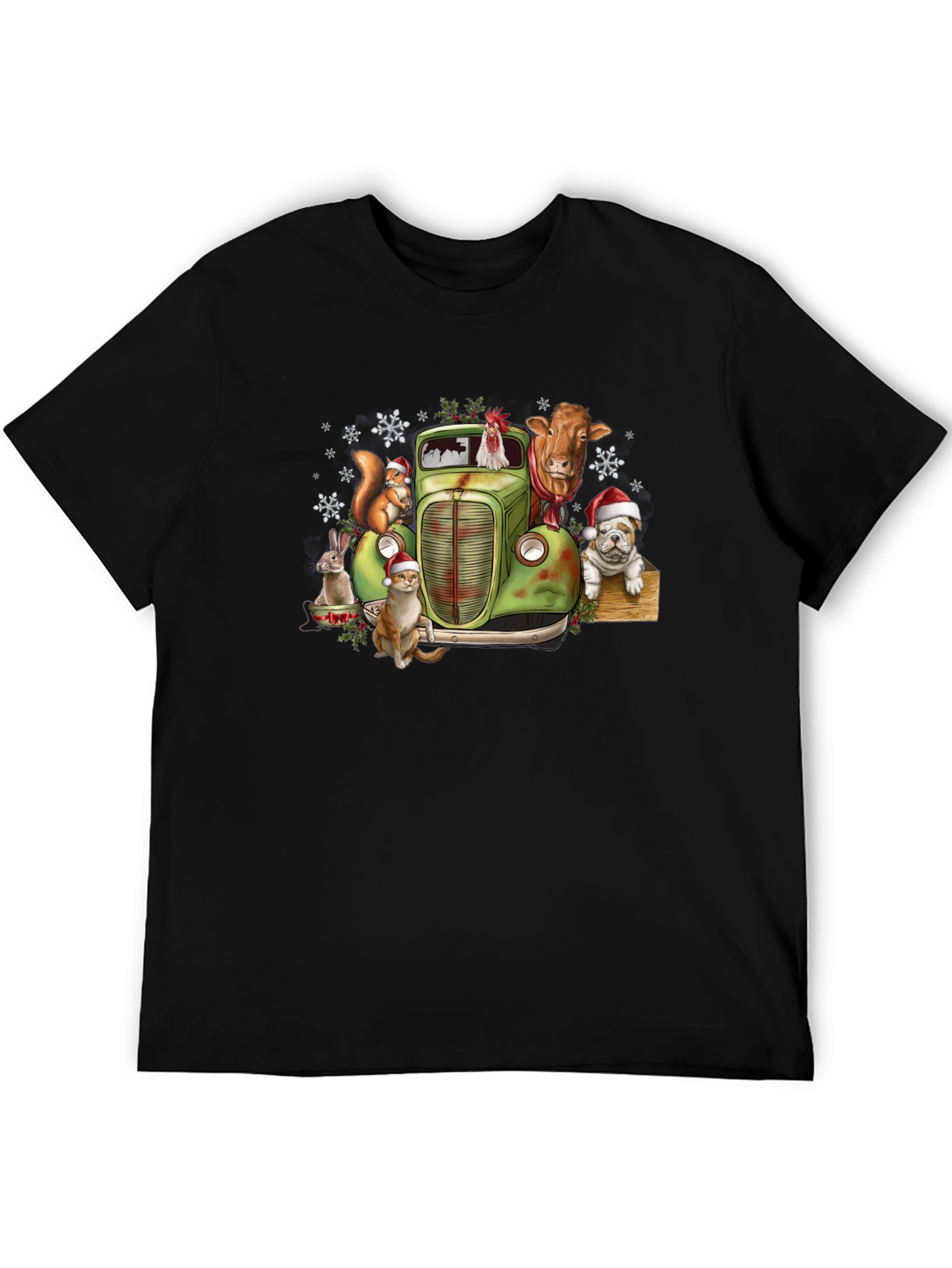 Festive Farm Animal Truck Graphic Tee