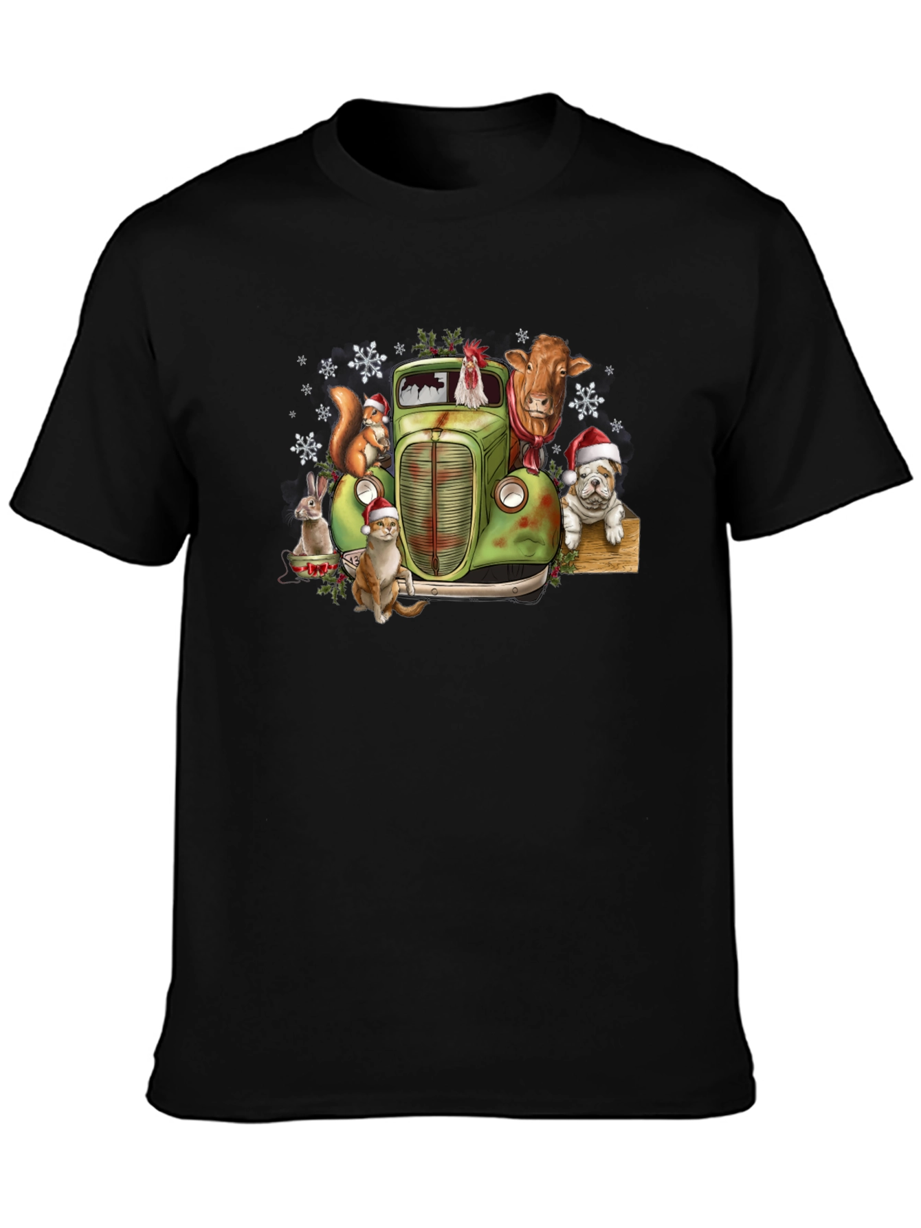 Festive Farm Animal Truck Graphic Tee