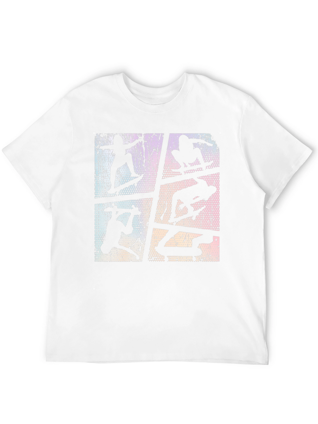 Skateboarding Silhouette Graphic Tee - Retro Style