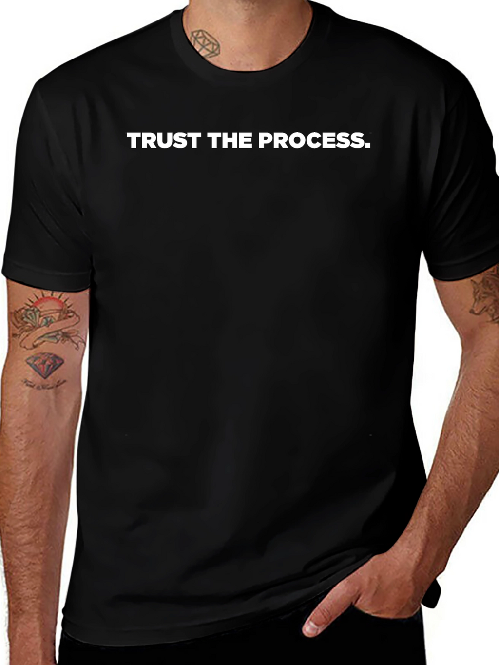 Trust The Process Black Graphic Tee