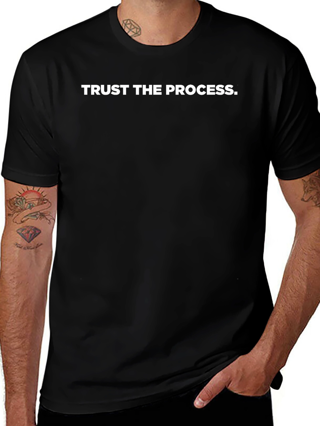 Trust The Process Black Graphic Tee