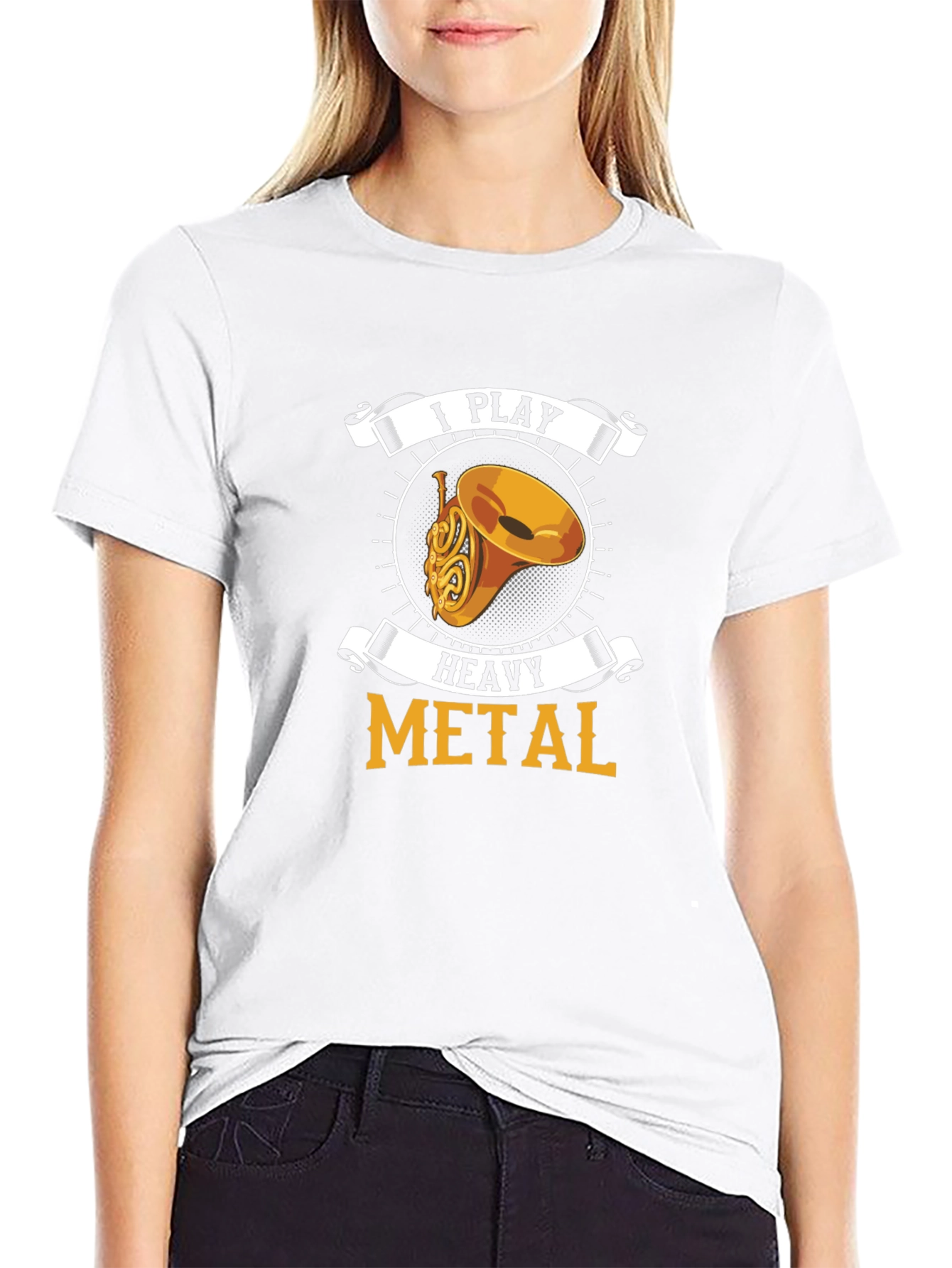I Play Heavy Metal French Horn T-Shirt