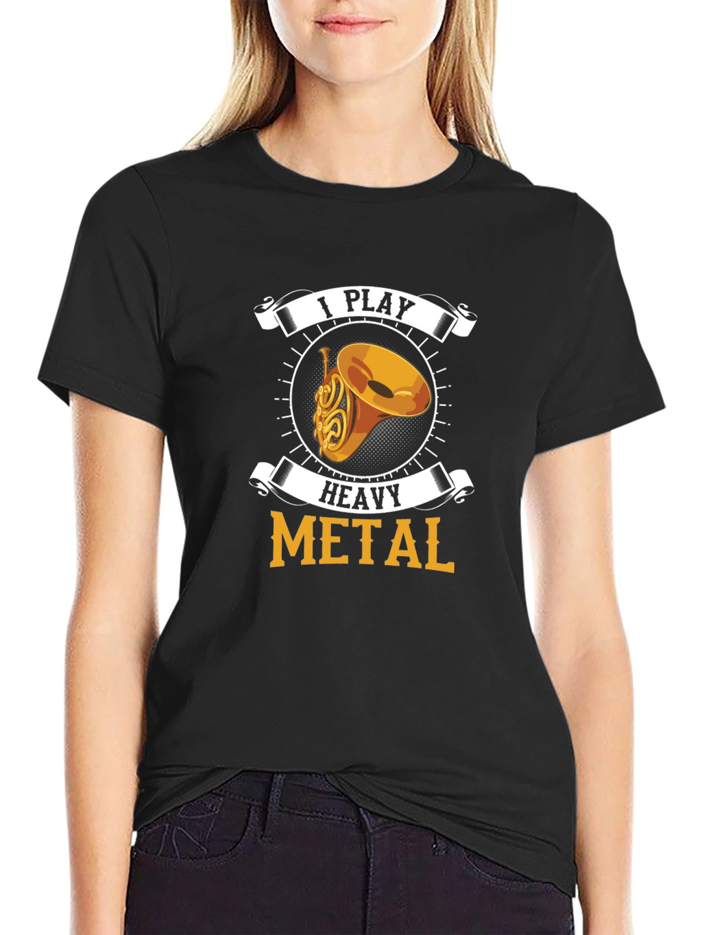 I Play Heavy Metal French Horn T-Shirt