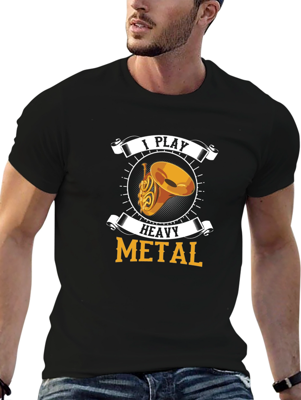 I Play Heavy Metal French Horn T-Shirt