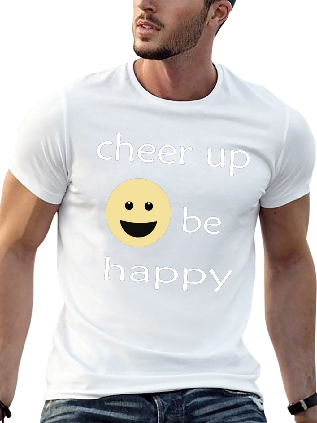 Cheer Up Be Happy Graphic T-Shirt