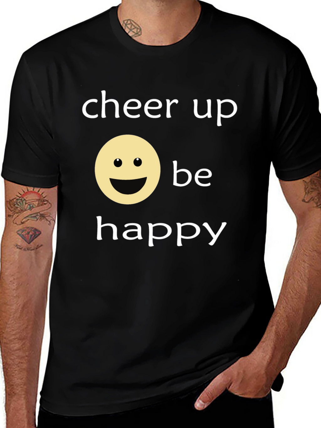Cheer Up Be Happy Graphic T-Shirt