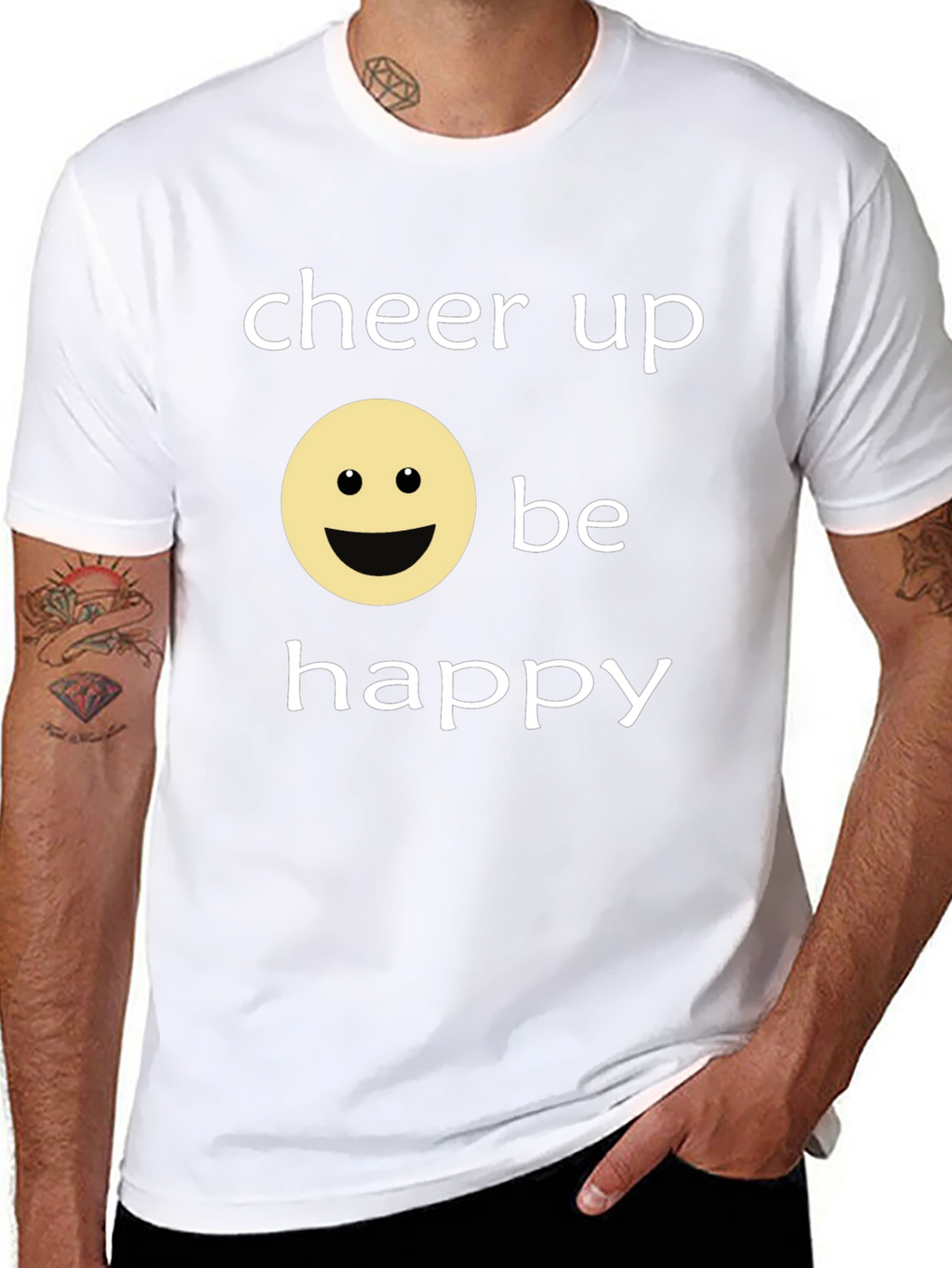 Cheer Up Be Happy Graphic T-Shirt