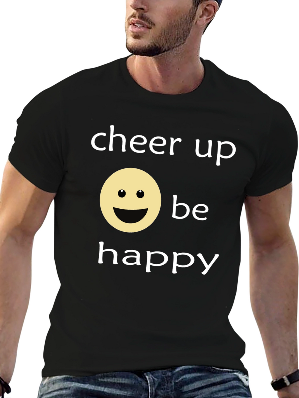 Cheer Up Be Happy Graphic T-Shirt