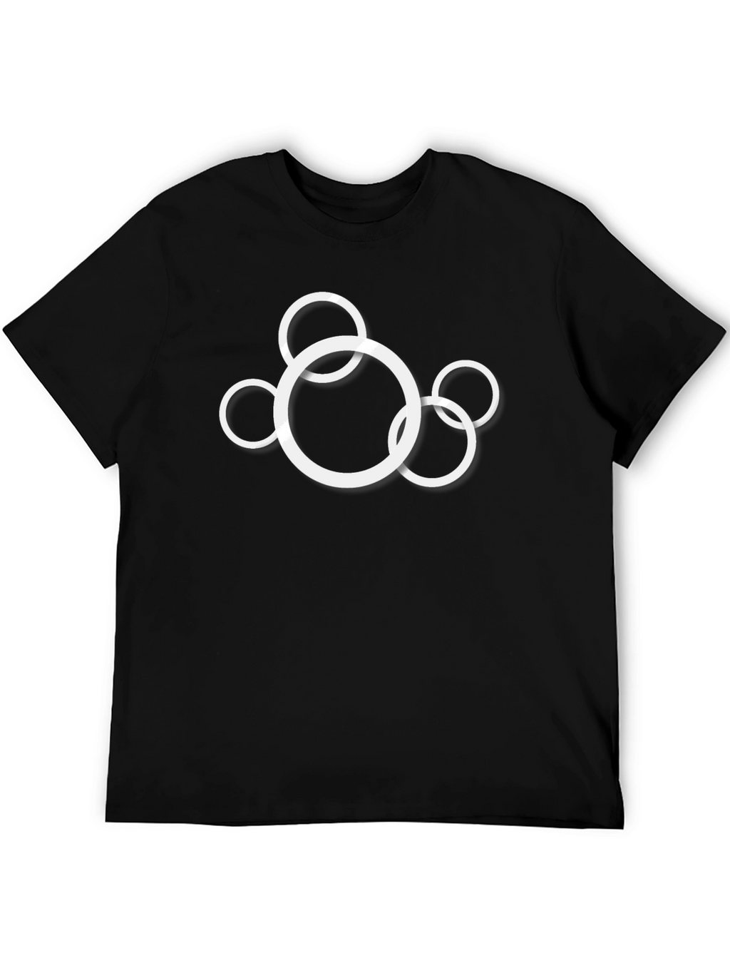 Modern Circle Graphic Black T-Shirt