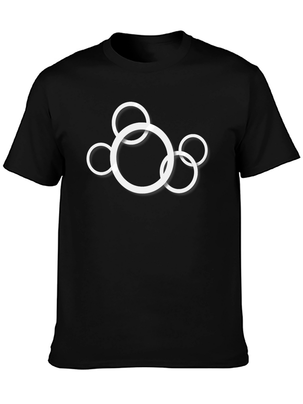 Modern Circle Graphic Black T-Shirt