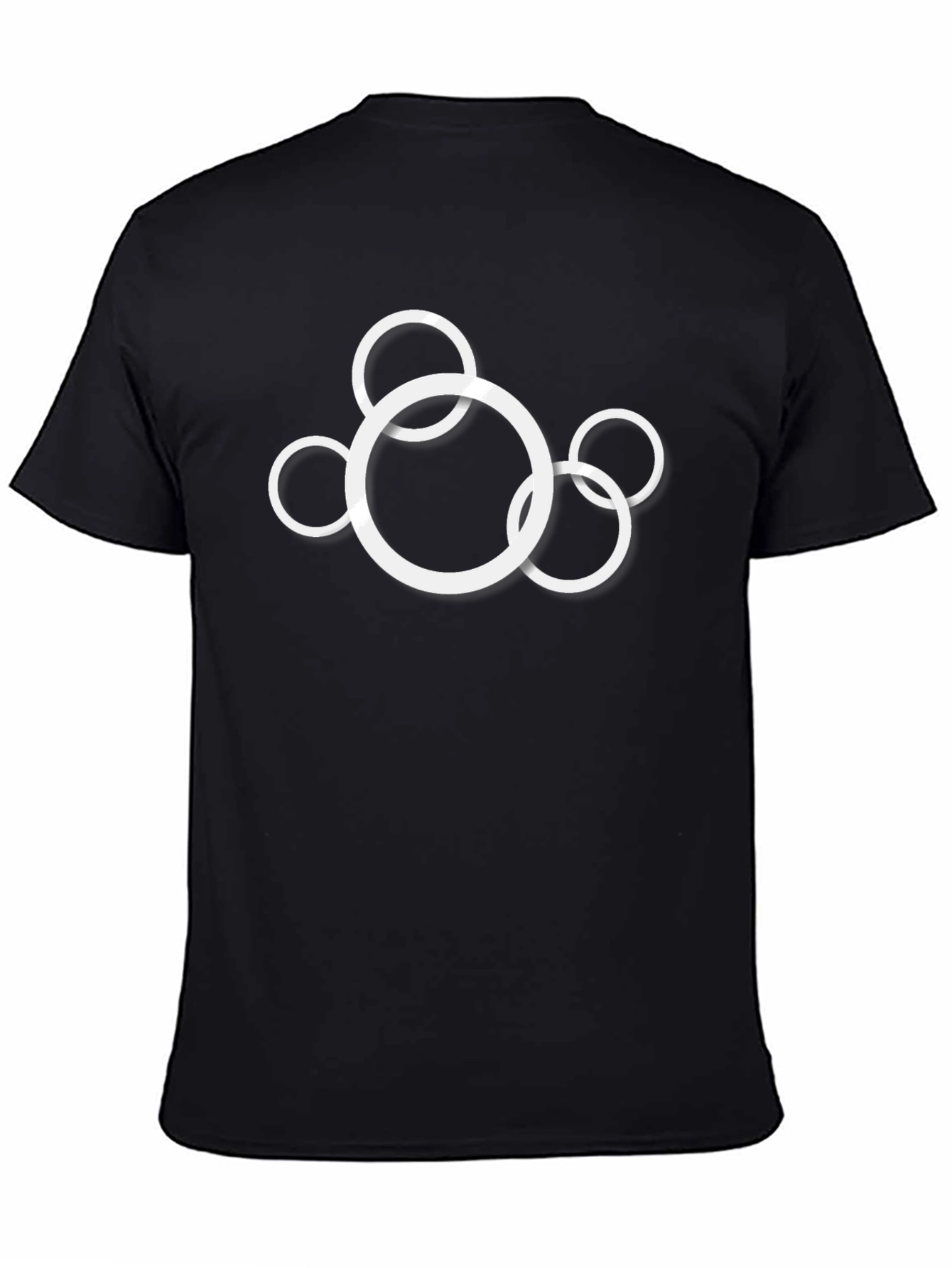 Modern Circle Graphic Black T-Shirt