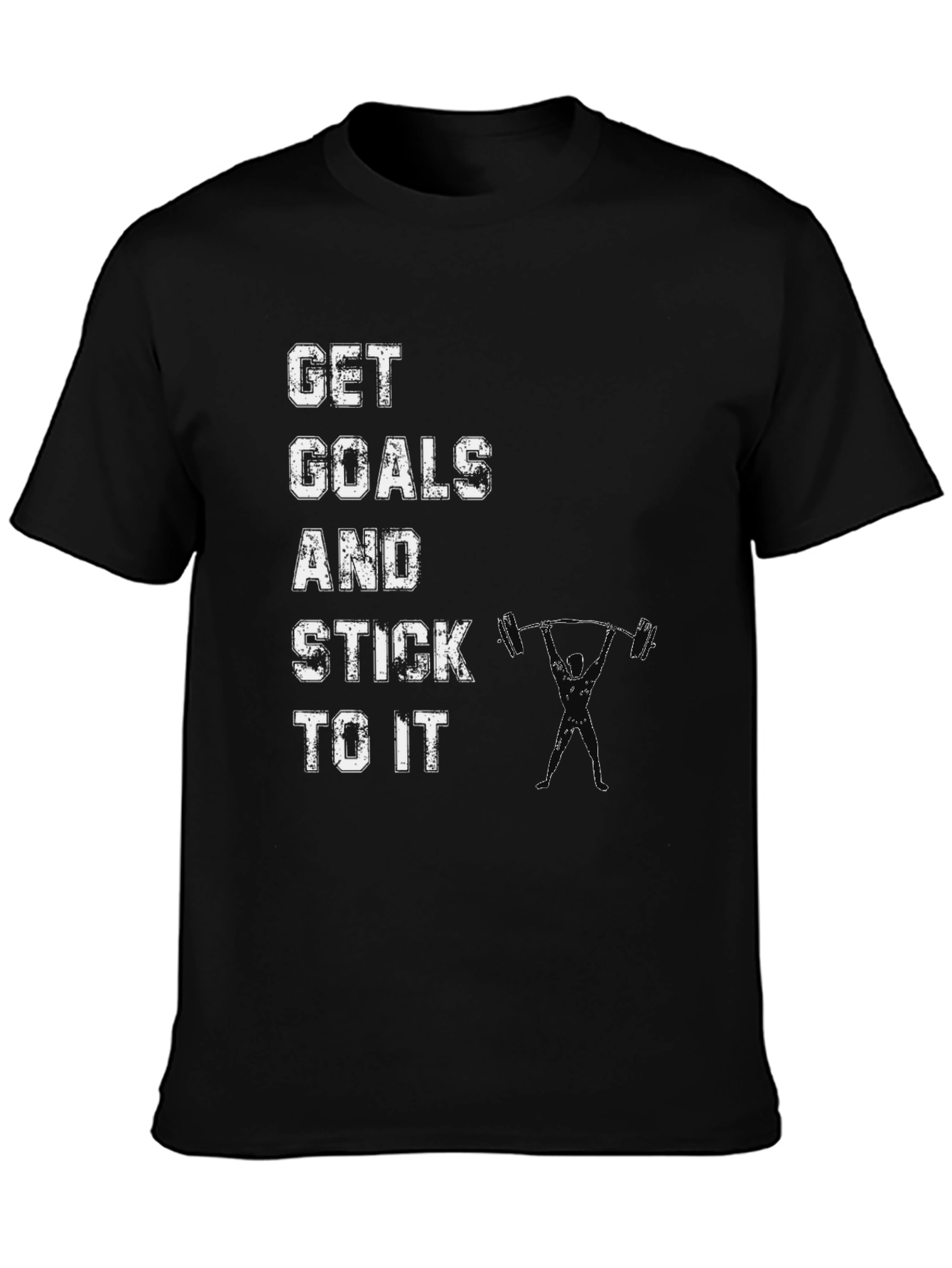 Motivational Gym T-Shirt - Get Goals & Stick To It