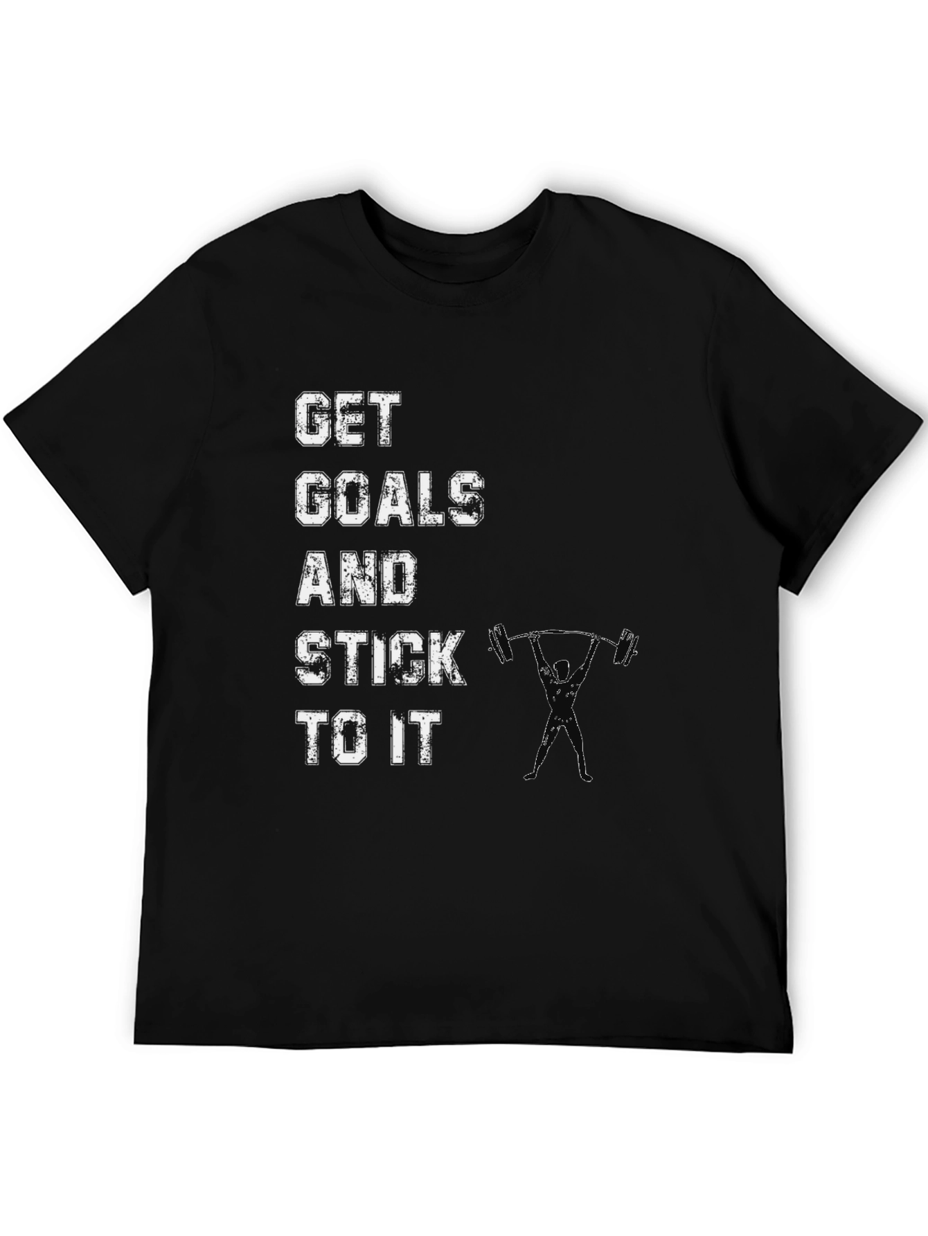 Motivational Gym T-Shirt - Get Goals & Stick To It