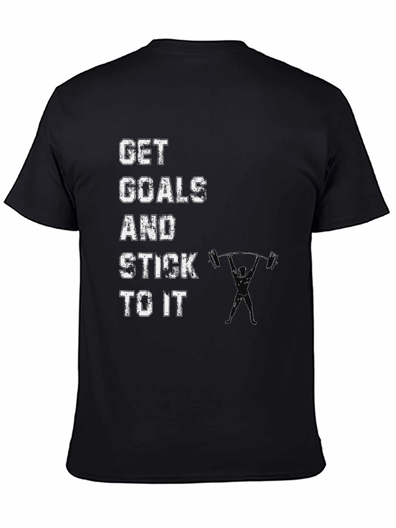 Motivational Gym T-Shirt - Get Goals & Stick To It