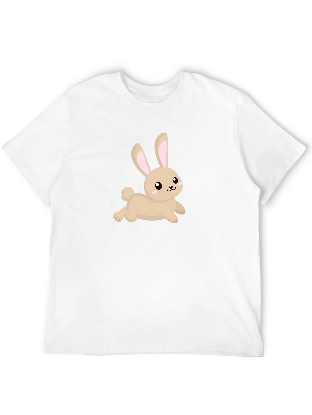 Cute Bunny Graphic Black T-Shirt
