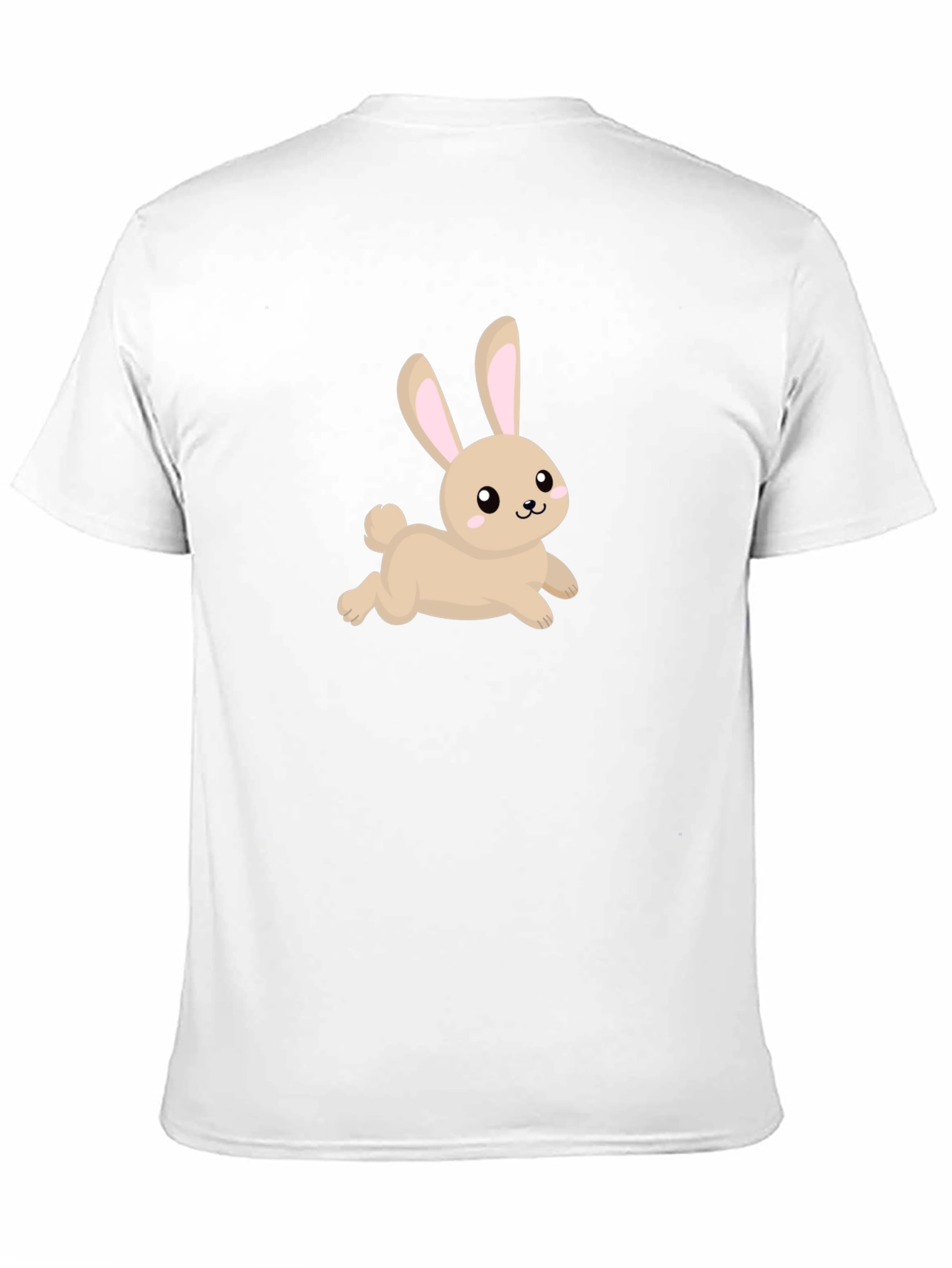 Cute Bunny Graphic Black T-Shirt