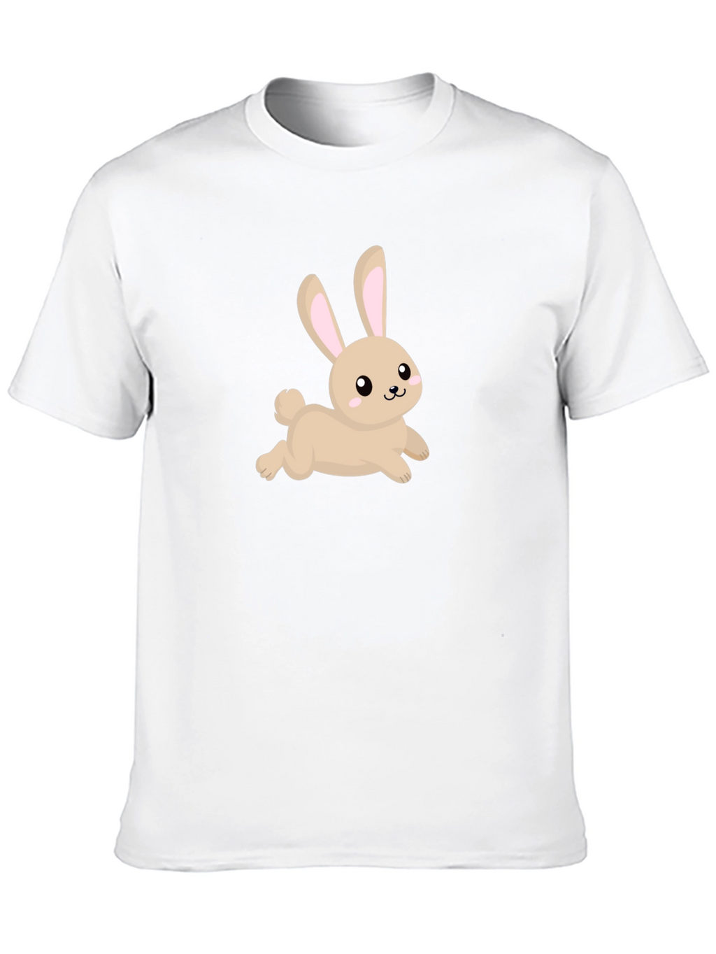 Cute Bunny Graphic Black T-Shirt