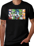 Expressive Faces Graphic Tee - Black Unisex T-Shirt